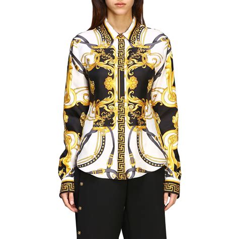 ladies versace top|designer silk shirts for women.